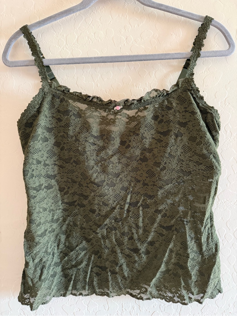 Aerie, XL, olive green lace bralette with adjustable straps